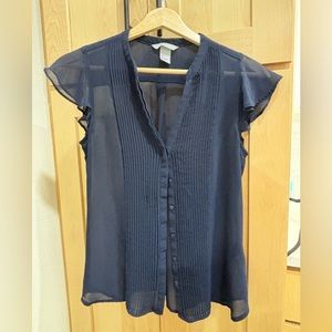 H & M Navy Blouse - Barely used